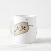 Drink Me Vintag Paper Tag Tasse (Vorderseite Links)
