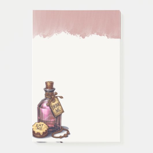 Drink Me Wonderland Post-it Klebezettel (Vorderseite)