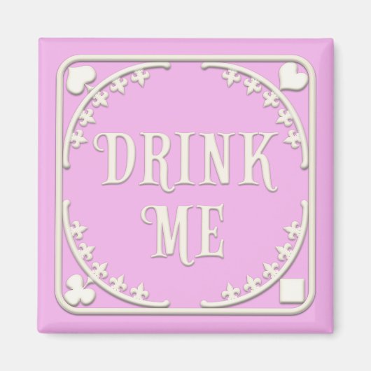 "Drink Me" Wunderland Tee Party in Rosa Magnet (Vorne)