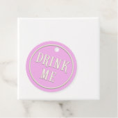 "Drink Me" Wunderland Tee Party Rosa Personalisier Geschenkanhänger (Beispiel)