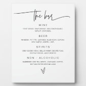 Drink Menu Wedding Bar Sign Empfang Plaque G400 Fotoplatte (Vorderseite)