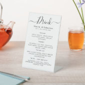 Drink Menu Wedding Reception Sockelschild (In SItu)