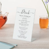 Drink Menu Wedding Reception Sockelschild (In SItu)