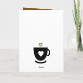 Drink more coffee white brown birthday karte (Rückseite)