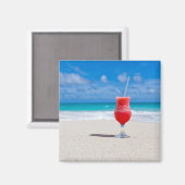 Drink On Beach Magnet (Vorderseite/Rückseite)