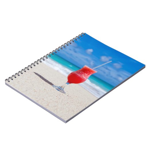 Drink On Beach Notebook Notizblock (Linke Seite)