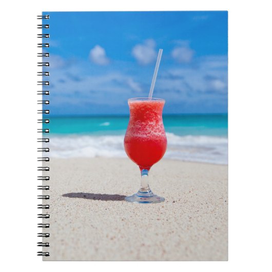 Drink On Beach Notebook Notizblock (Vorderseite)