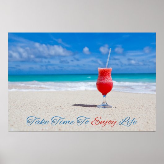 Drink On Beach Poster (Vorne)