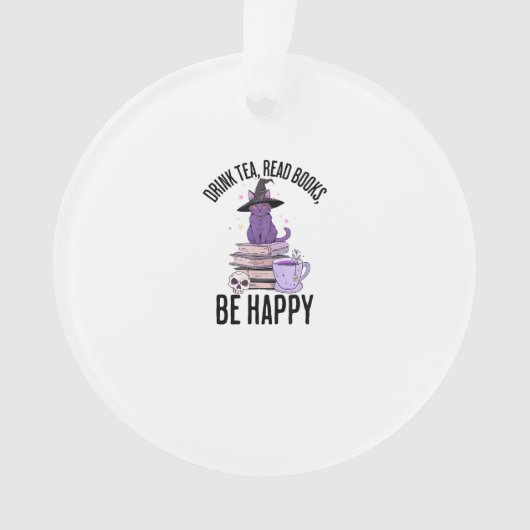 Drink Read Books Whimsigoth Halloween Design Ornament (Vorderseite)