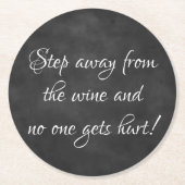 Drink Saver Gray | Schützen Sie es, während Sie we Runder Pappuntersetzer (Vorderseite)