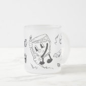 Drink & Sketch (black and white) Mattglastasse (VorderseiteRechts)