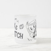 Drink & Sketch (black and white) Mattglastasse (Mittel)