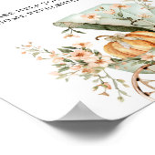 Drink Station Fall Kleine Pumpkin Baby Dusche Poster (Ecke)