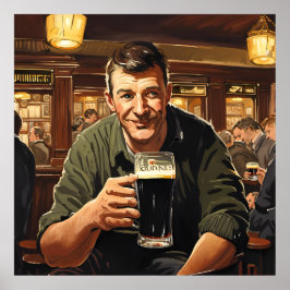 Drink stout in einem Dublin Pub Print Poster