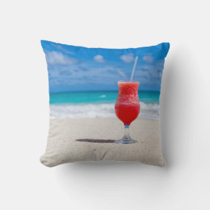 Drink + Strand = Perfektion Kissen