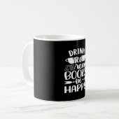 Drink Tea Read Book Be Happy Kaffeetasse (Vorderseite Links)