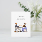 Drink Tee gelassen Tee Slogan Freunde Freundschaft Postkarte (Stehend Vorderseite)