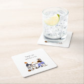 Drink Tee gelassen Tee Slogan Freunde Freundschaft Rechteckiger Pappuntersetzer (Vor Ort)