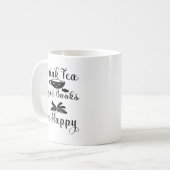 Drink Tee lesen Bücher glücklich sein, buchen Sie Kaffeetasse (Vorderseite Links)