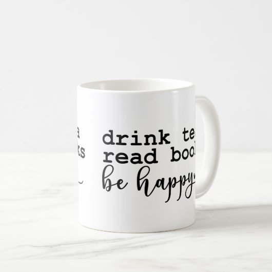 Drink Tee Read Books - Book Lovers Coffee Tasse (VorderseiteRechts)