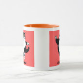 "Drink Tee" Tuxedo Cat Illustration Tasse (Zentrum)
