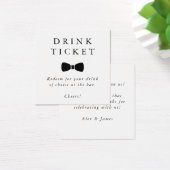 Drink Ticket Bow Krawatte Hochzeitszettel Bar Toke (Schreibtisch)