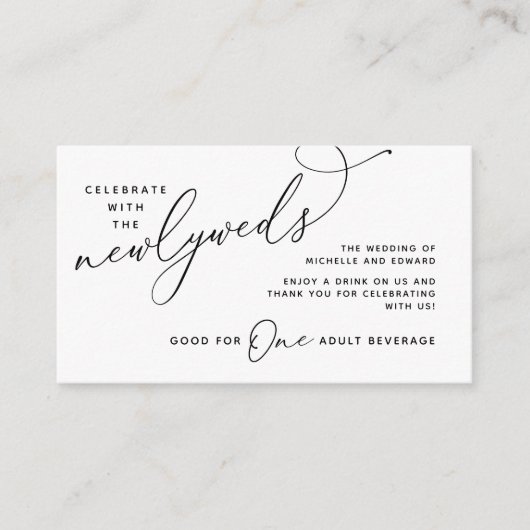 Drink Ticket Erwachsene Getränke glücklich immer n Begleitkarte (Vorderseite)