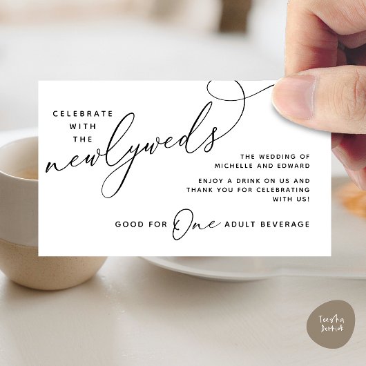 Drink Ticket Erwachsene Getränke glücklich immer n Begleitkarte