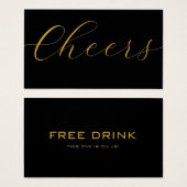 Drink-Ticket für Black Event-Unternehmen (Vorne & Hinten)