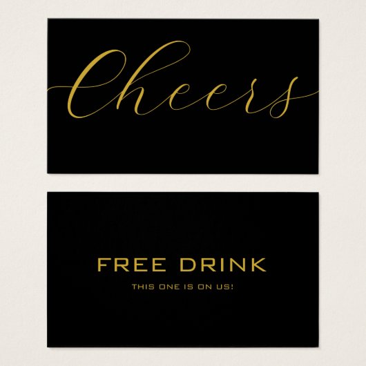 Drink-Ticket für Black Event-Unternehmen (Vorne & Hinten)