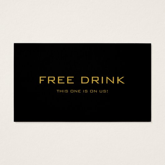 Drink-Ticket für Black Event-Unternehmen (Rückseite)