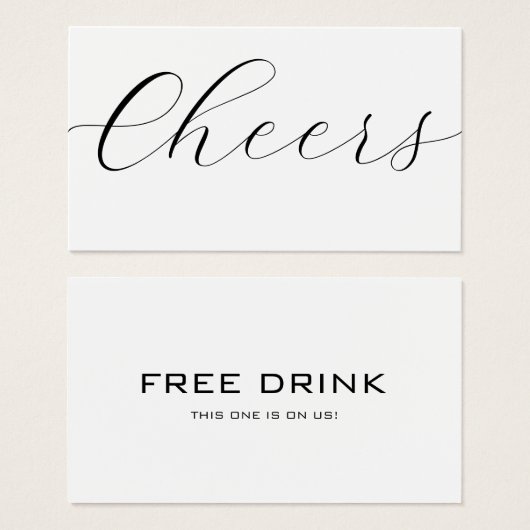 Drink-Ticket für Veranstaltungen (Vorne & Hinten)