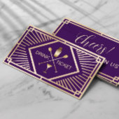 Drink Ticket Modern Lila Gold Free Drink Voucher