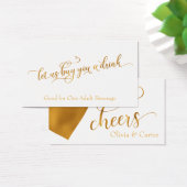 Drink Tickets, elegantes Gold Script & Herz (Schreibtisch)