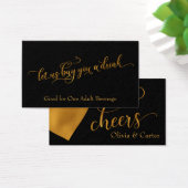 Drink Tickets, elegantes Gold Script & Herz (Schreibtisch)