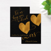 Drink Tickets, elegantes Gold Script & Herz (Schreibtisch)