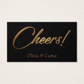 Drink Tickets, kühl, elegant Gold Script auf schwa (Rückseite)