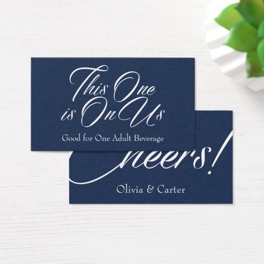 Drink Tickets, kühl, elegant weißes Skript auf Mar (Schreibtisch)