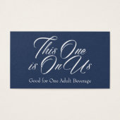 Drink Tickets, kühl, elegant weißes Skript auf Mar (Vorderseite)