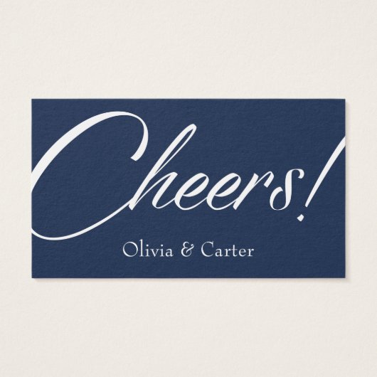 Drink Tickets, kühl, elegant weißes Skript auf Mar (Rückseite)