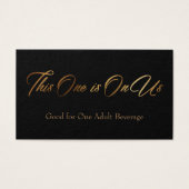 Drink Tickets, schlank, elegantes Gold-Script auf (Vorderseite)