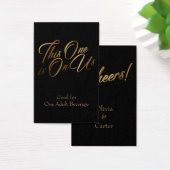 Drink Tickets, schlank, elegantes Gold-Script auf (Schreibtisch)