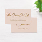 Drink Tickets, schlank, elegantes Gold-Script auf (Schreibtisch)