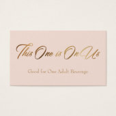 Drink Tickets, schlank, elegantes Gold-Script auf (Vorderseite)
