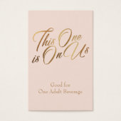 Drink Tickets, schlank, elegantes Gold-Script auf (Vorderseite)