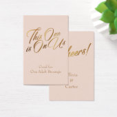 Drink Tickets, schlank, elegantes Gold-Script auf (Schreibtisch)
