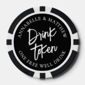 Drink Token Wedding Photo Pokerchips (Vorderseite)