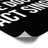 Drink Triple See Double Act Single - Funny Drinkin Poster (Ecke)