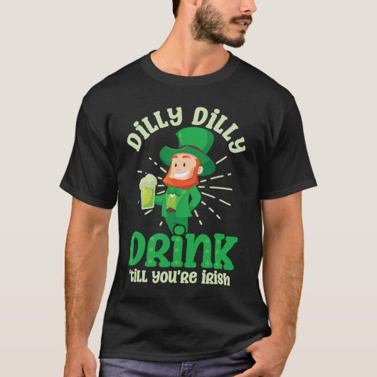 Drink Until Irish  St Patricks Day T-Shirt (Vorderseite)