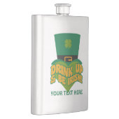"Drink up & Be Irish!", benutzerdefinierte Flasche Flachmann (Rechts)